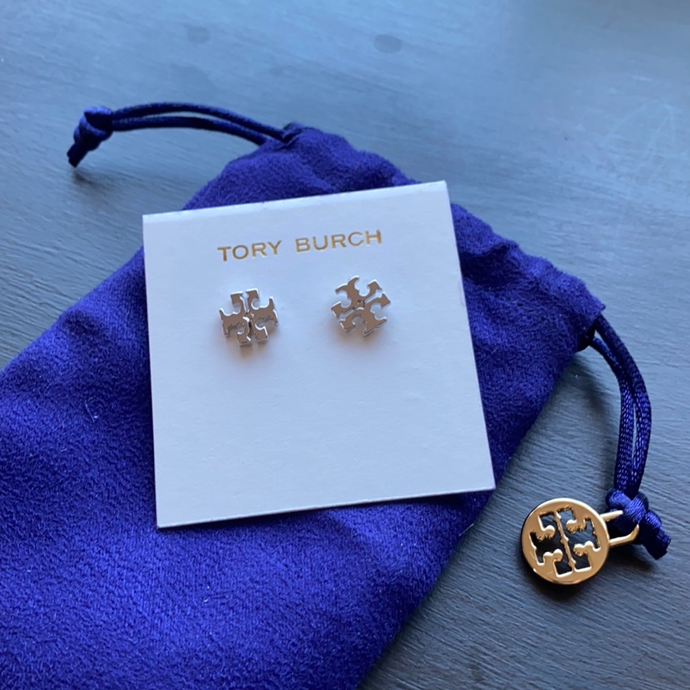 Tory Burch logo studs.